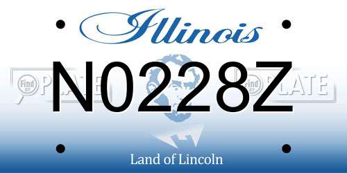 N0228Z Illinois License Plate