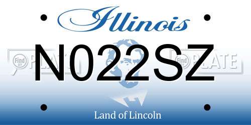 N022SZ Illinois License Plate