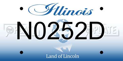 N0252D Illinois License Plate