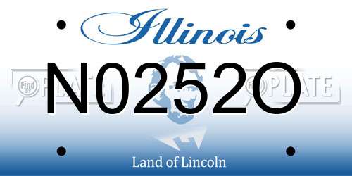 N0252O Illinois License Plate