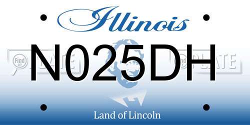 N025DH Illinois License Plate