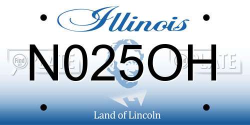 N025OH Illinois License Plate