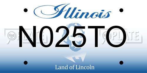 N025TO Illinois License Plate