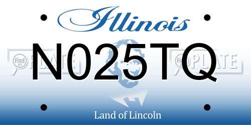 N025TQ Illinois License Plate