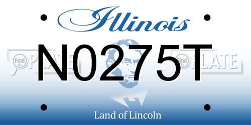 N0275T Illinois License Plate