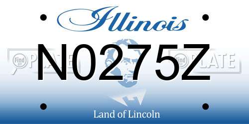 N0275Z Illinois License Plate