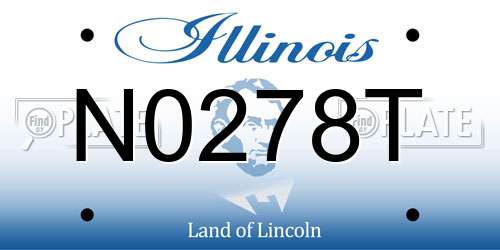 N0278T Illinois License Plate