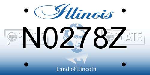 N0278Z Illinois License Plate
