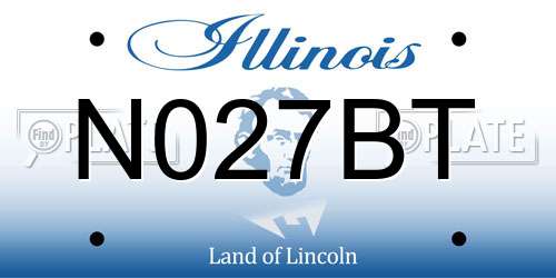 N027BT Illinois License Plate