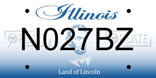 N027BZ Illinois License Plate