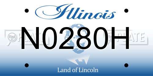 N0280H Illinois License Plate
