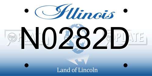 N0282D Illinois License Plate