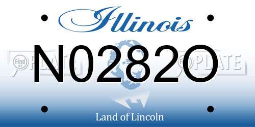 N0282O Illinois License Plate