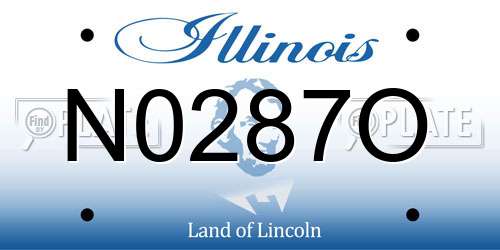 N0287O Illinois License Plate
