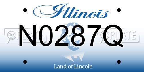 N0287Q Illinois License Plate