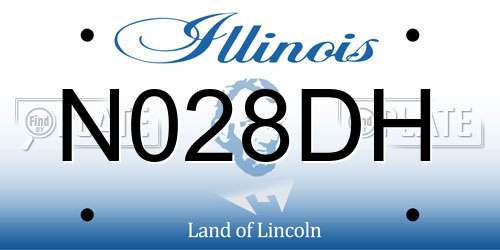 N028DH Illinois License Plate