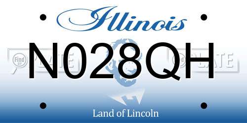 N028QH Illinois License Plate