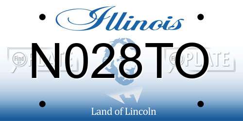 N028TO Illinois License Plate