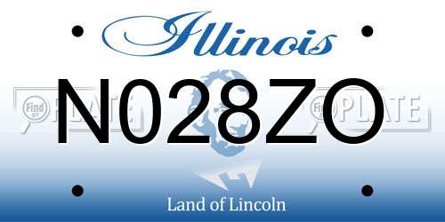 N028ZO Illinois License Plate