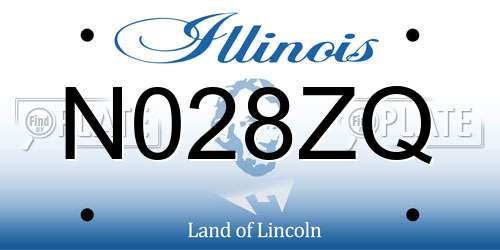 N028ZQ Illinois License Plate
