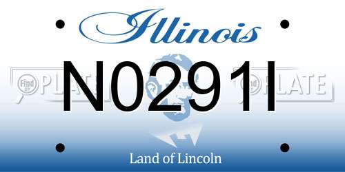 N0291I Illinois License Plate