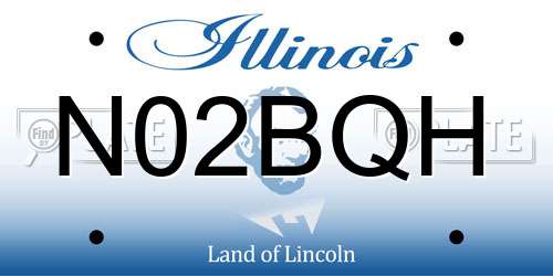 N02BQH Illinois License Plate