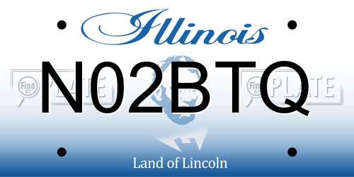 N02BTQ Illinois License Plate