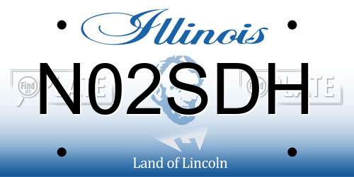 N02SDH Illinois License Plate