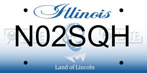 N02SQH Illinois License Plate