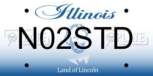 N02STD Illinois License Plate