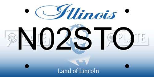 N02STO Illinois License Plate