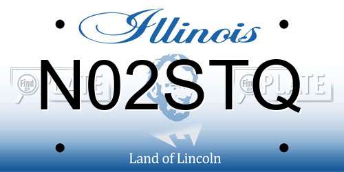 N02STQ Illinois License Plate