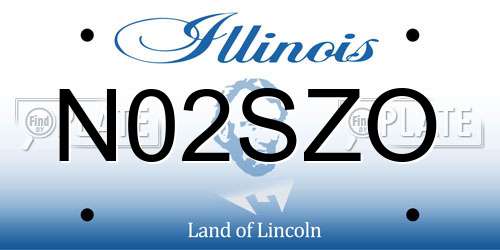 N02SZO Illinois License Plate