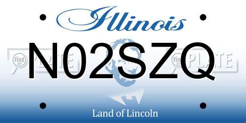 N02SZQ Illinois License Plate