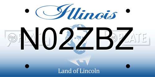 N02ZBZ Illinois License Plate