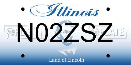 N02ZSZ Illinois License Plate