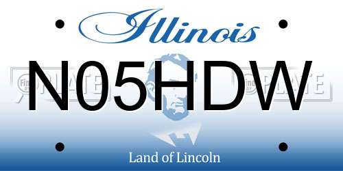 N05HDW Illinois License Plate