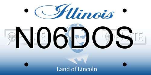 N06DOS Illinois License Plate