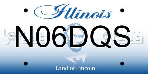 N06DQS Illinois License Plate