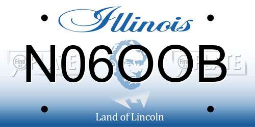 N06OOB Illinois License Plate