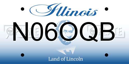 N06OQB Illinois License Plate