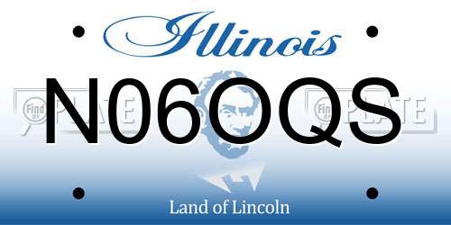 N06OQS Illinois License Plate