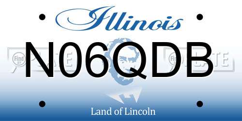 N06QDB Illinois License Plate