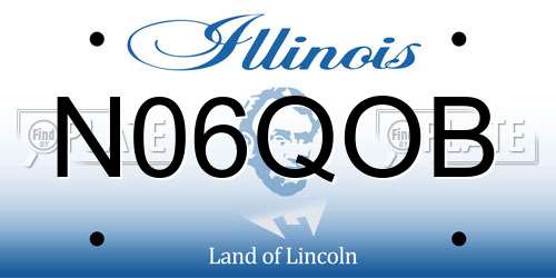 N06QOB Illinois License Plate