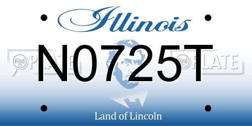 N0725T Illinois License Plate