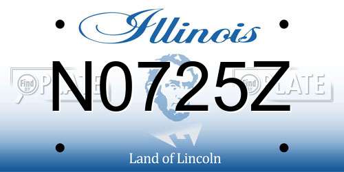 N0725Z Illinois License Plate