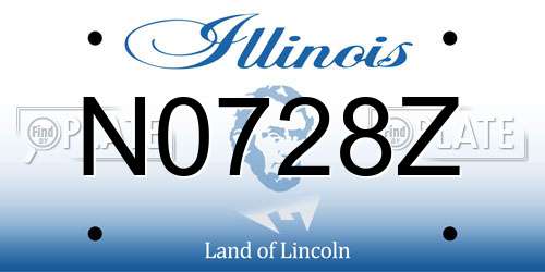 N0728Z Illinois License Plate