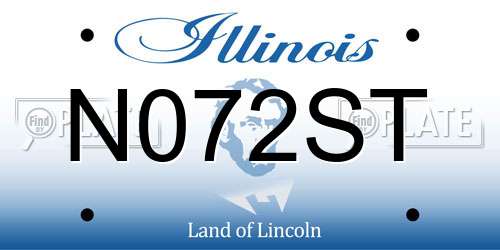 N072ST Illinois License Plate