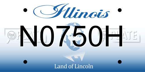 N0750H Illinois License Plate