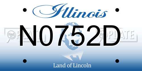 N0752D Illinois License Plate